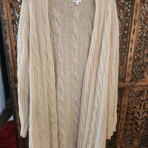 MINNEROSIE cable knit cashmere cardigan large size